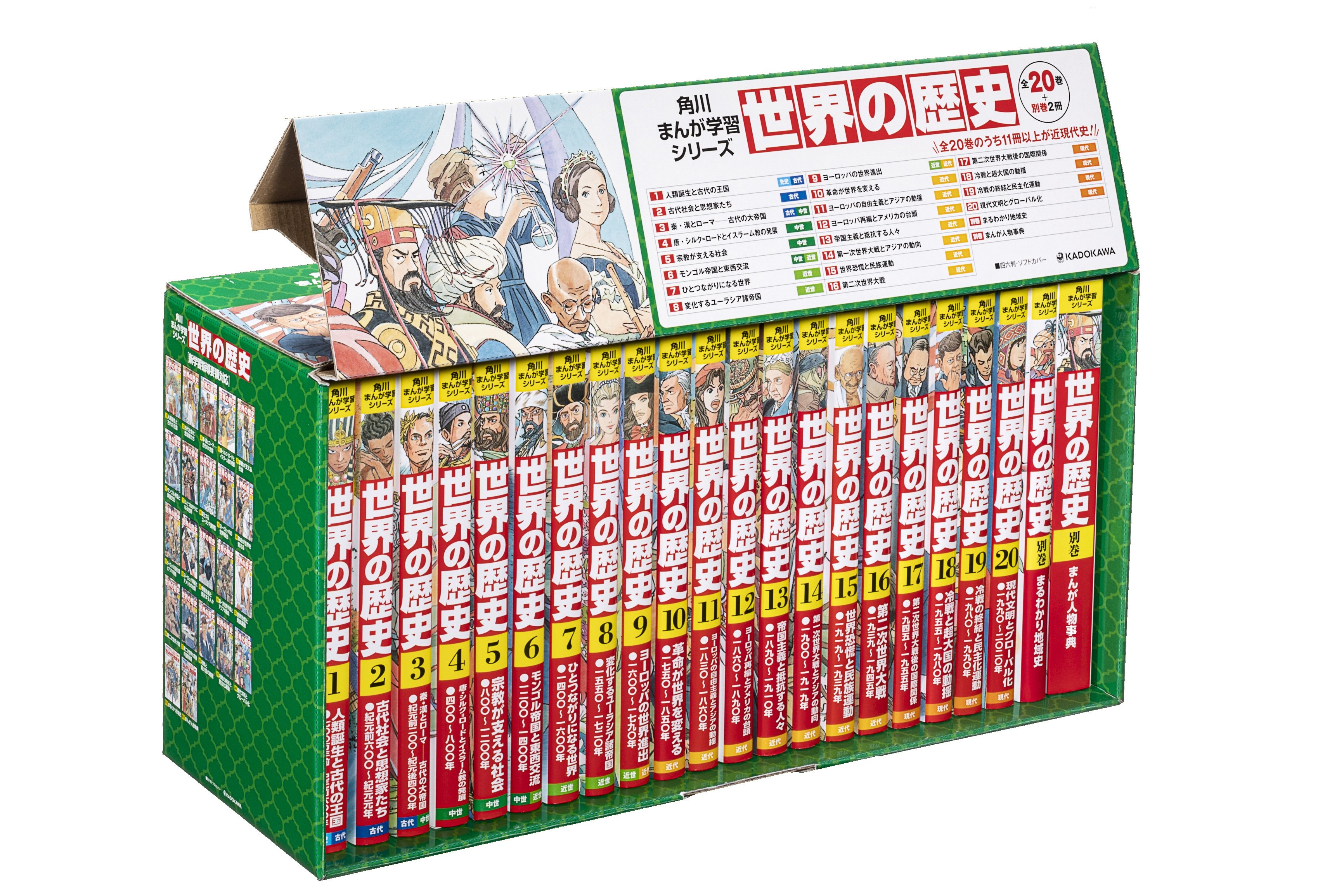日本の歴史 漫画 全15巻セット+別巻1冊 角川 歴史人物データ事典の