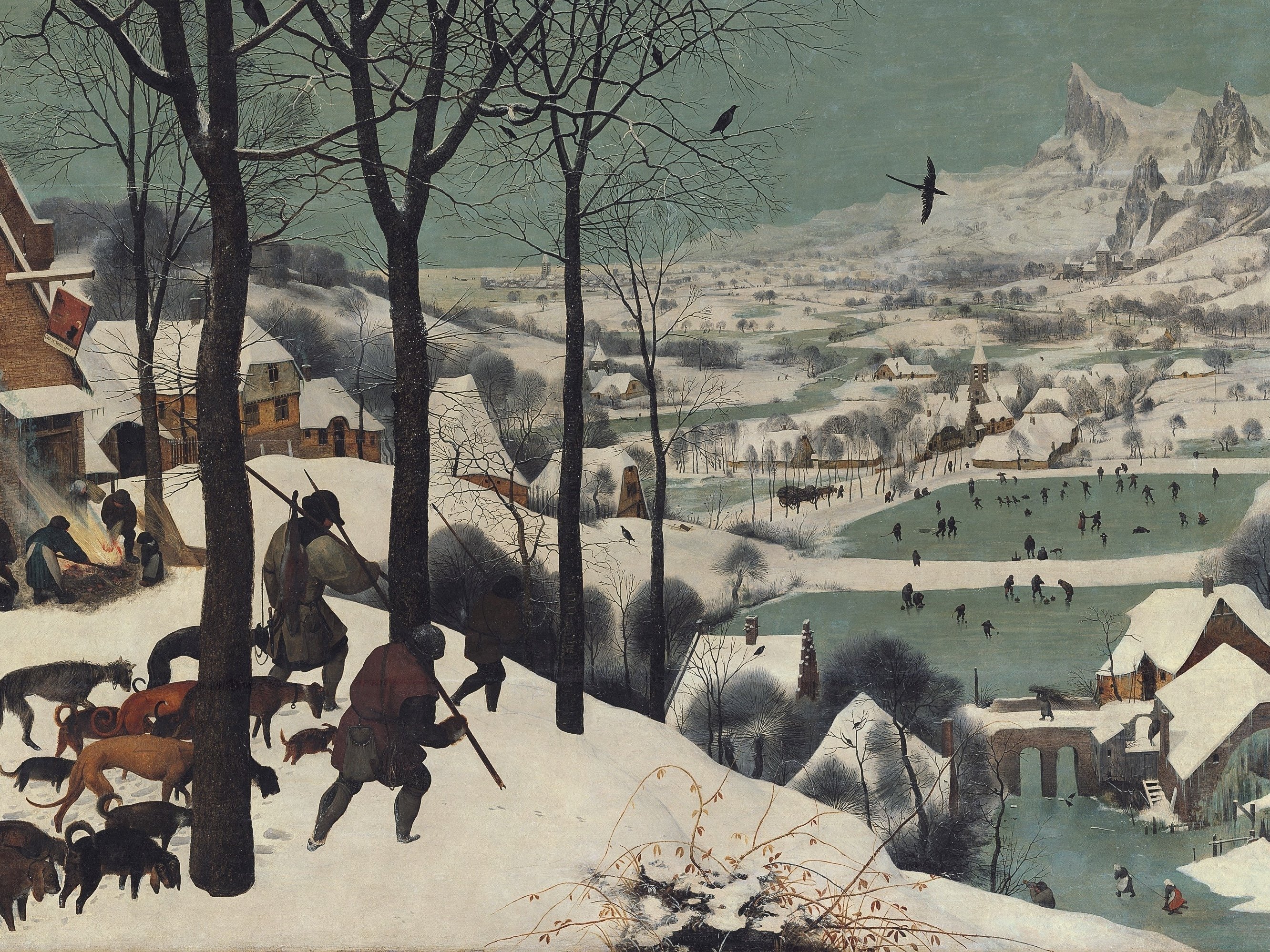 noteで学ぶ 世界の名画とアート思考 】 ブリューゲルの『雪中の狩人