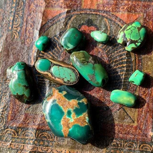 美しい、古いチベタンターコイズ｜喜八
