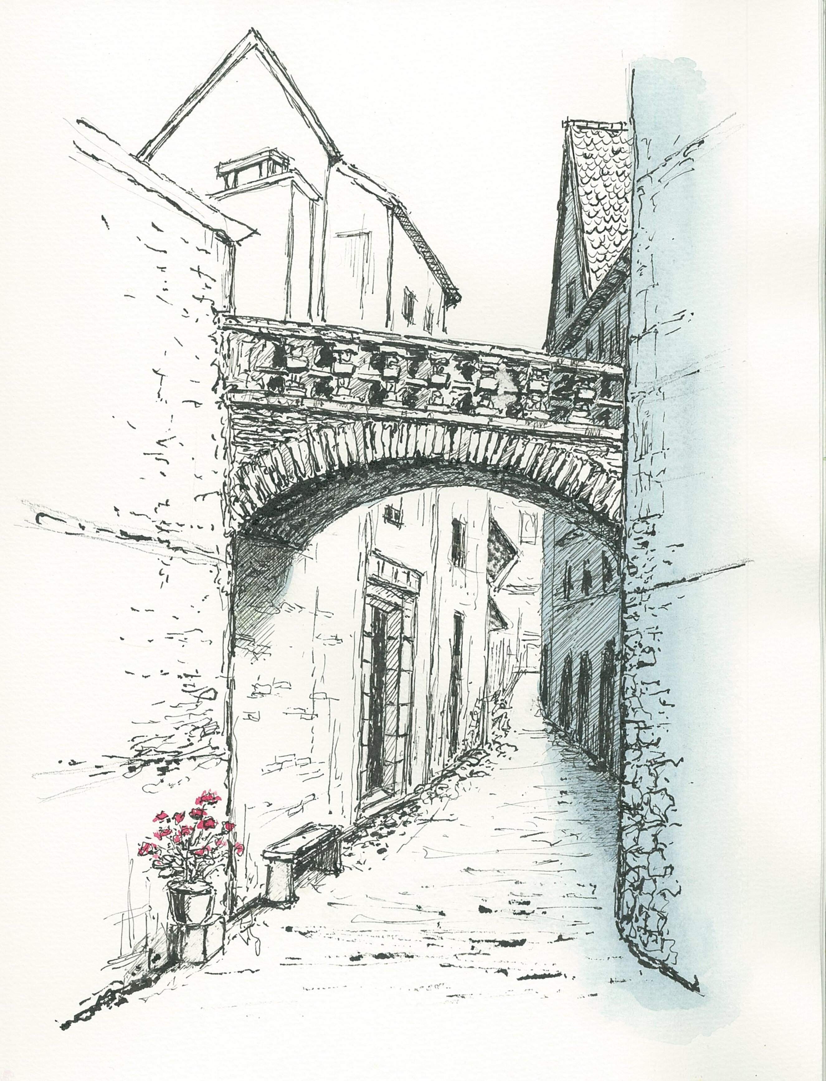 建築家リカルド・ポロ ペン画 建築家リカルド・ポロ ペン画