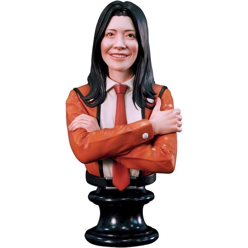 フジアキコ隊員 胸像 ソフビ製 完成品 （ブロンズ単色版） 海洋堂 未