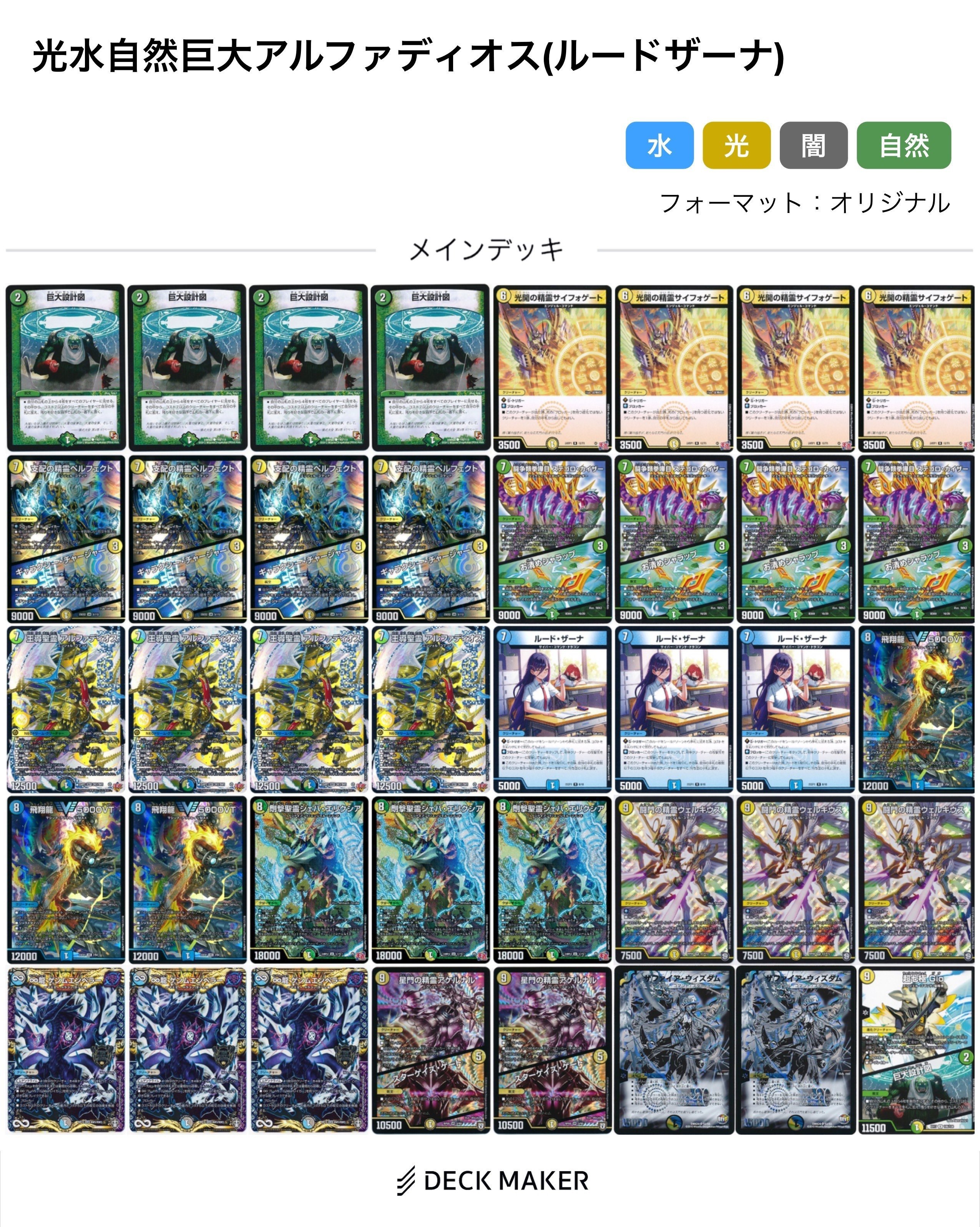 デュエルマスターズ CS優勝構築 巨大アルファディオス 巨大天門 デッキ