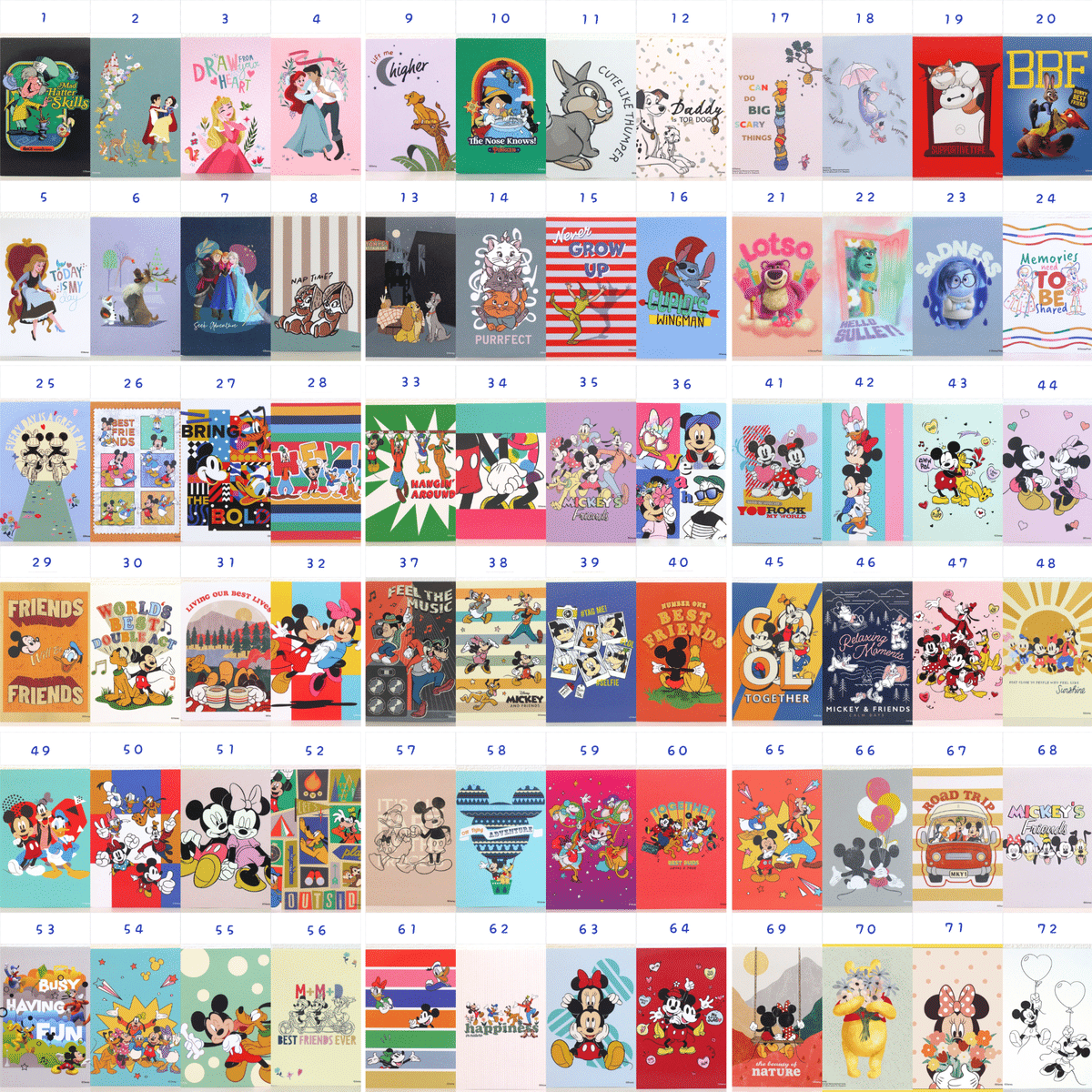 ディズニーストア じゃんけんカード 塗り絵カード 色付きカード