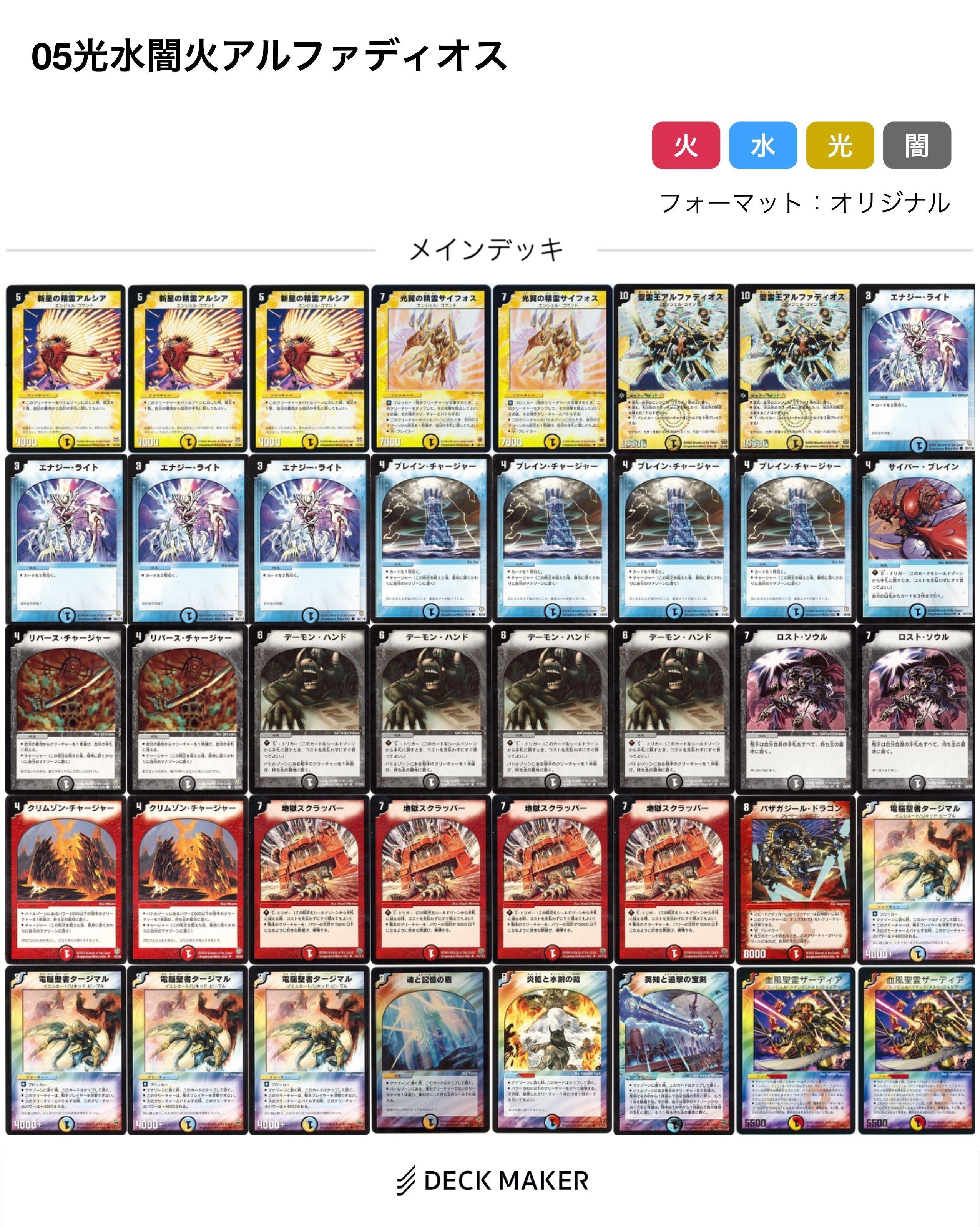 デュエルマスターズ トリーヴァアルファディオスデッキパーツ デュエル