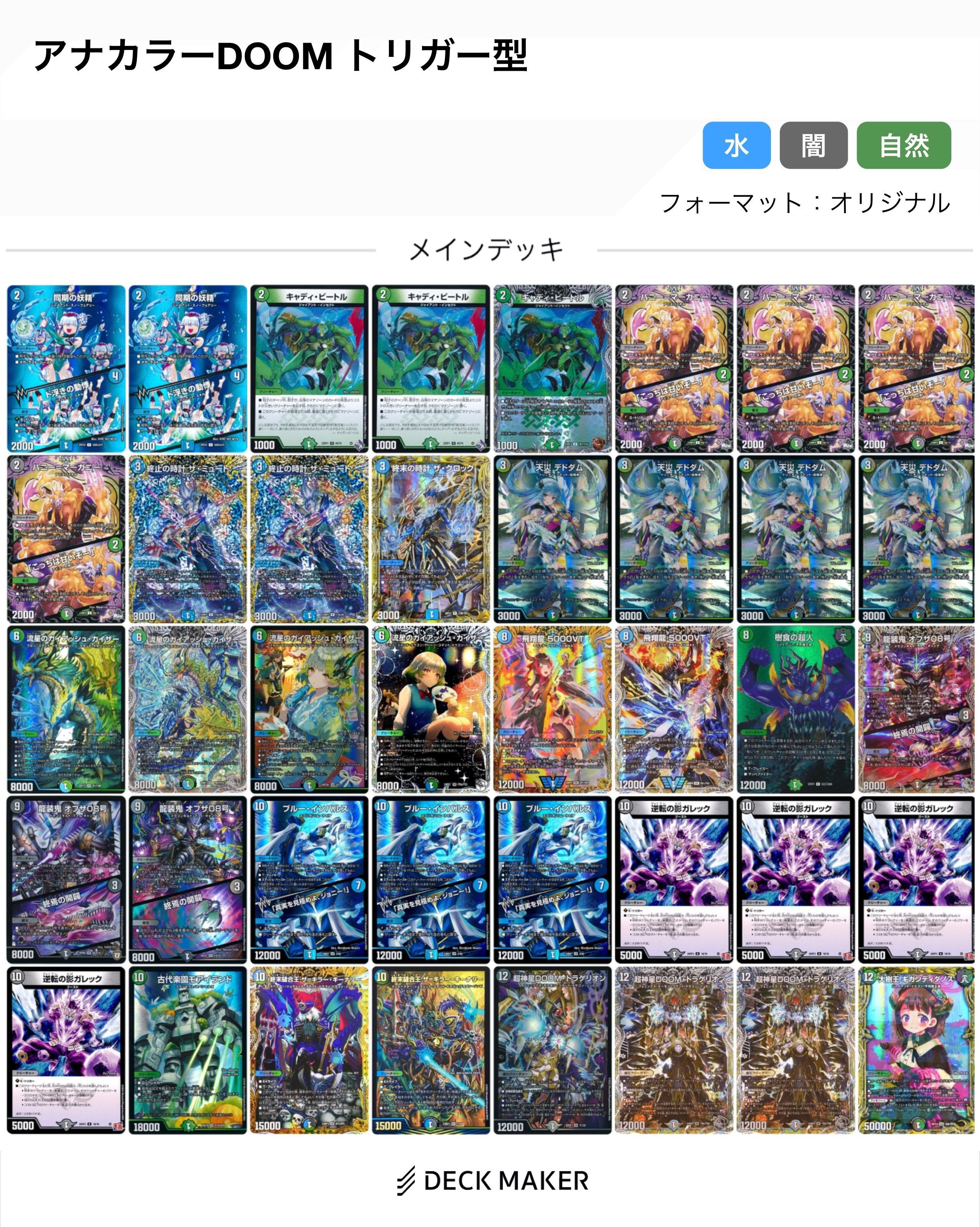 アナカラーDOOMデッキパーツ 新殿堂後、アナカラーDOOM について｜にゃむ