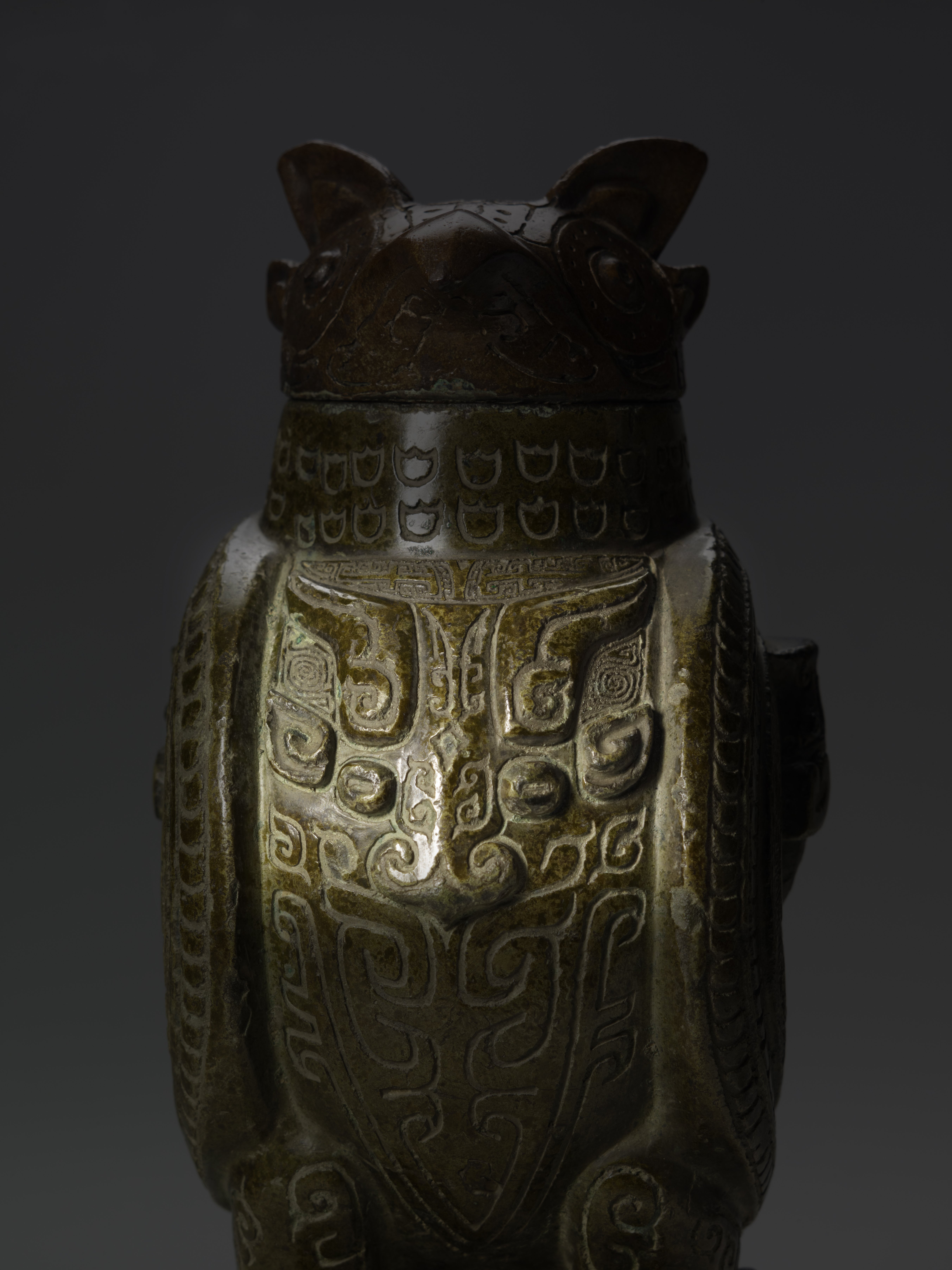 中国 チベット 古銅鍍金象嵌 饕餮文 皿 V R5205 中国 チベット 古銅