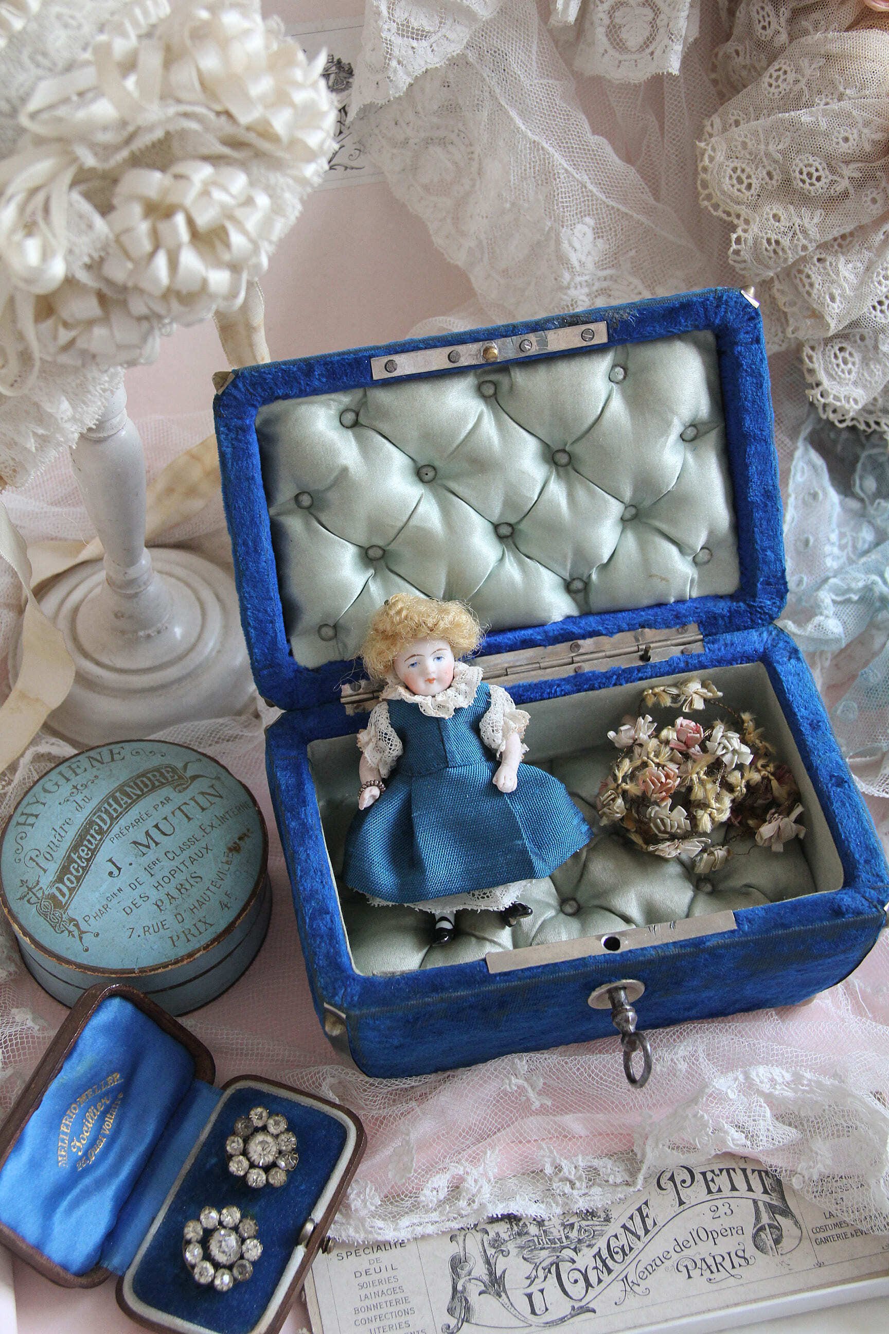 訳あり【希少フランス製】アンティーク 口金 プチポアン サンプルタグ