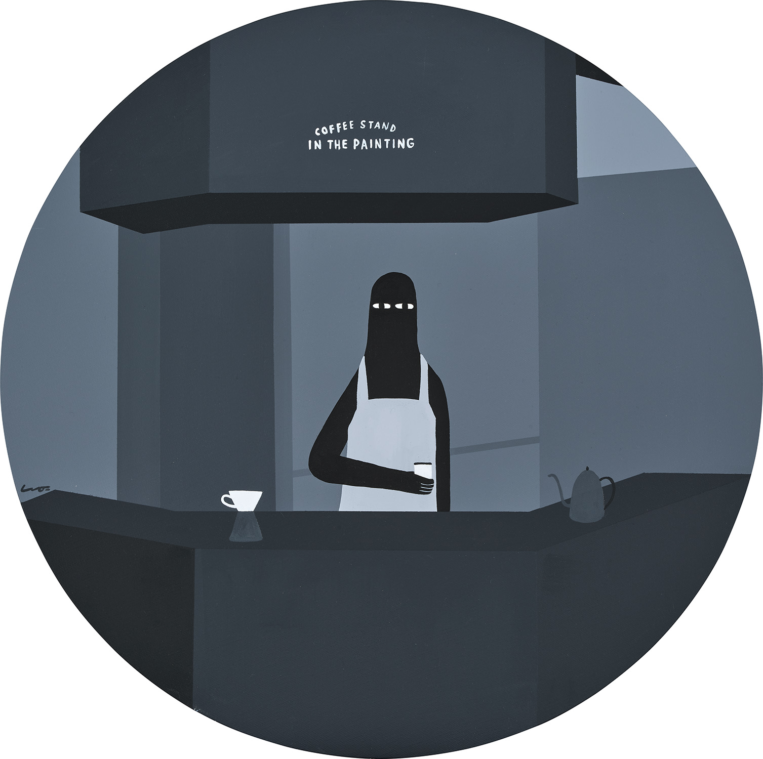 版画 Ly painter Coffee stand in the Painting COFFEE STAND IN THE