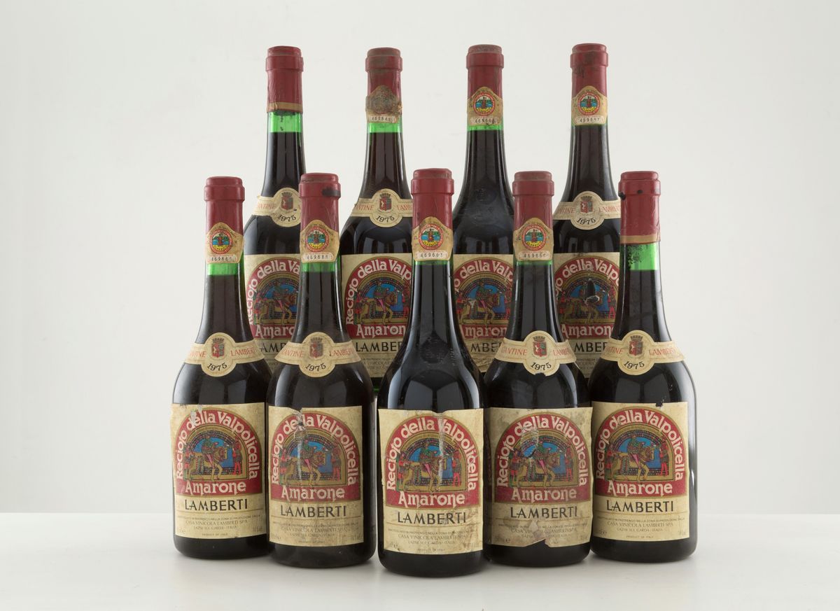 Amarone Recioto della Valpolicella Lamberti 1975 (9 bt). - Asta