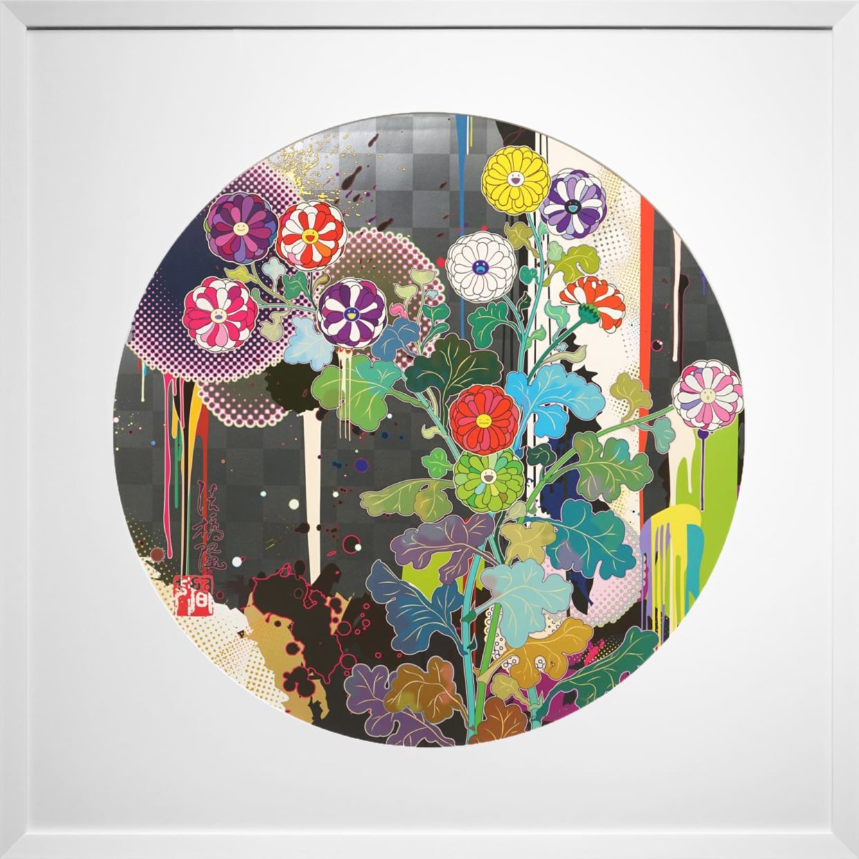 村上隆 直筆サイン入りポスター Re: アルジャーノンに花束を ED300 5月