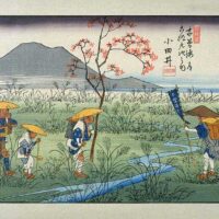 広重・東海道五十三次/小田原 酒匂川 | 木彫り工房のアート信州