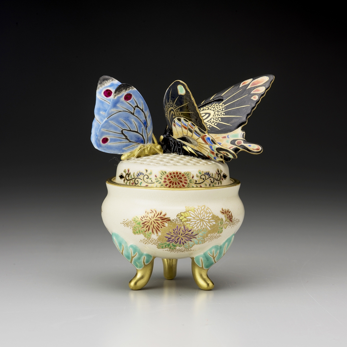 銅製 鎖 麒麟献宝蝶鎖 如意鎖 装飾品 工芸品 美術品 置物 銅製 鎖 麒麟