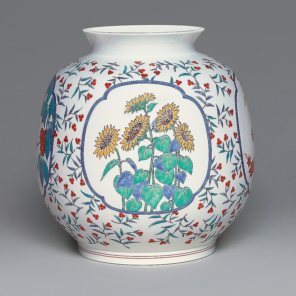 多色陶器花瓶 馬と武士のデザイン Despots(デスポッツ) Vintage