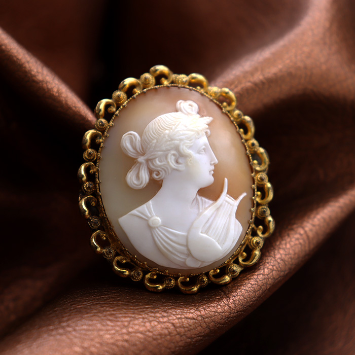 カメオ専門店アートフェリーチェ所有 アンティークシェルカメオ