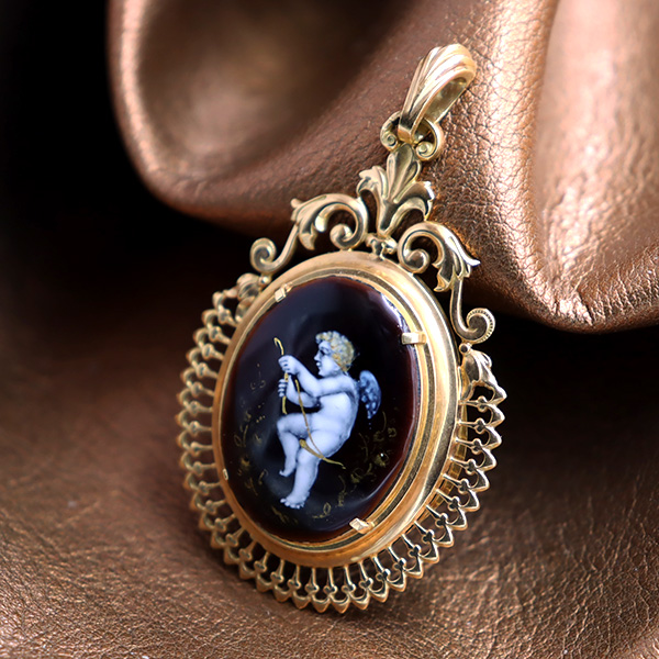 ☆エマイユのロケットペンダント・アンティーク☆ アンティーク