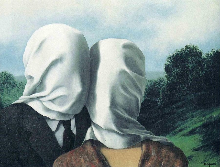 Magritte and Georgette: The Lovers I - artmejo