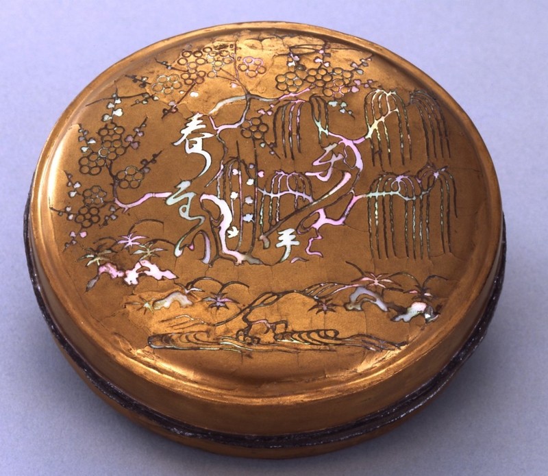流水梅柳文蒔絵螺鈿鏡箱」（鎌倉時代） 暗示する和歌の情景 再見 ザ