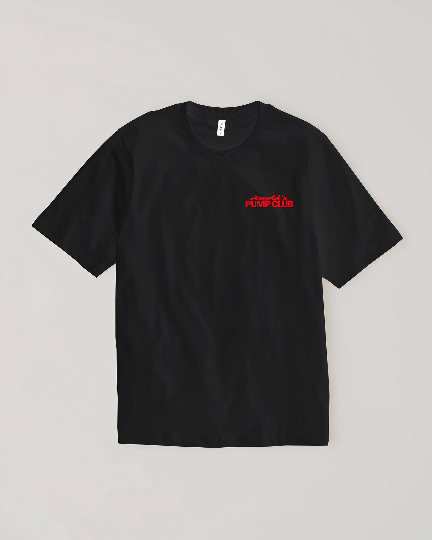 Lift Up The World Red On Black T-Shirt – Arnold's Pump Club