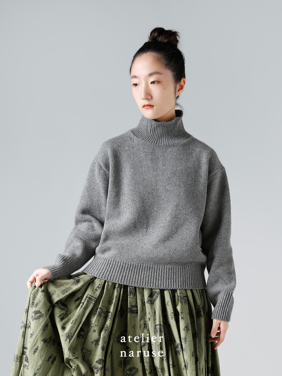 atelier naruse アトリエナルセ ラムウール タートルネック セーター