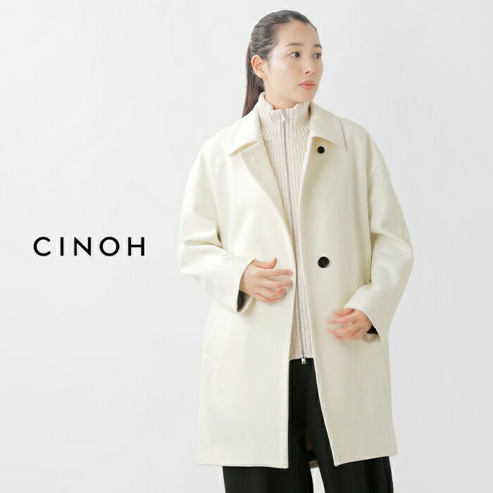 CINOH チノ カシミヤ混 チェスターロングコート「サンプル品」 CINOH