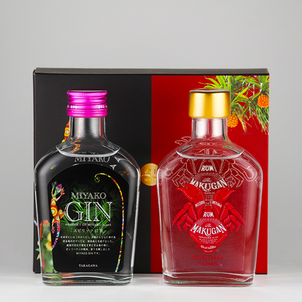 MAKUGAN・MIYAKO GIN ミニボトル 200ml セット ラム酒 ジン / 多良川