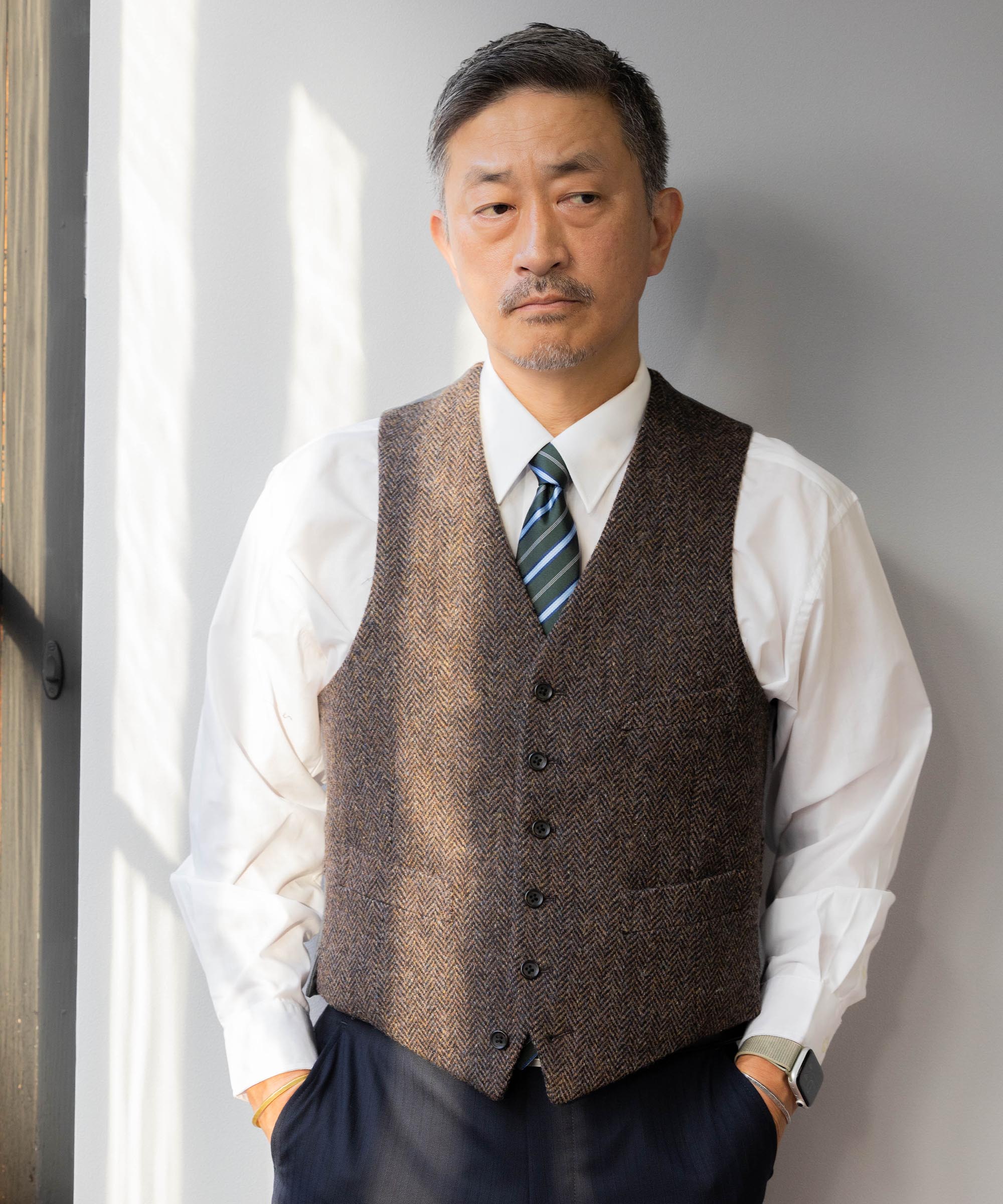 BEAMS PLUS / ハリスツイード ベスト 美品 名作 BEAMS PLUS ビームス