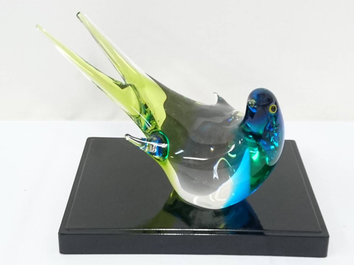 バカラ クローバー 置物 約11×9.5×2.7㎝ タサオ東な7-0305☆1F バカラ