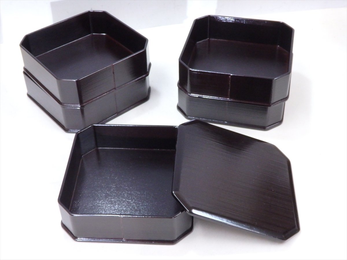 ☆美品！塗師 二代目 助田宗明【木製 縁高重 共箱・栞】五