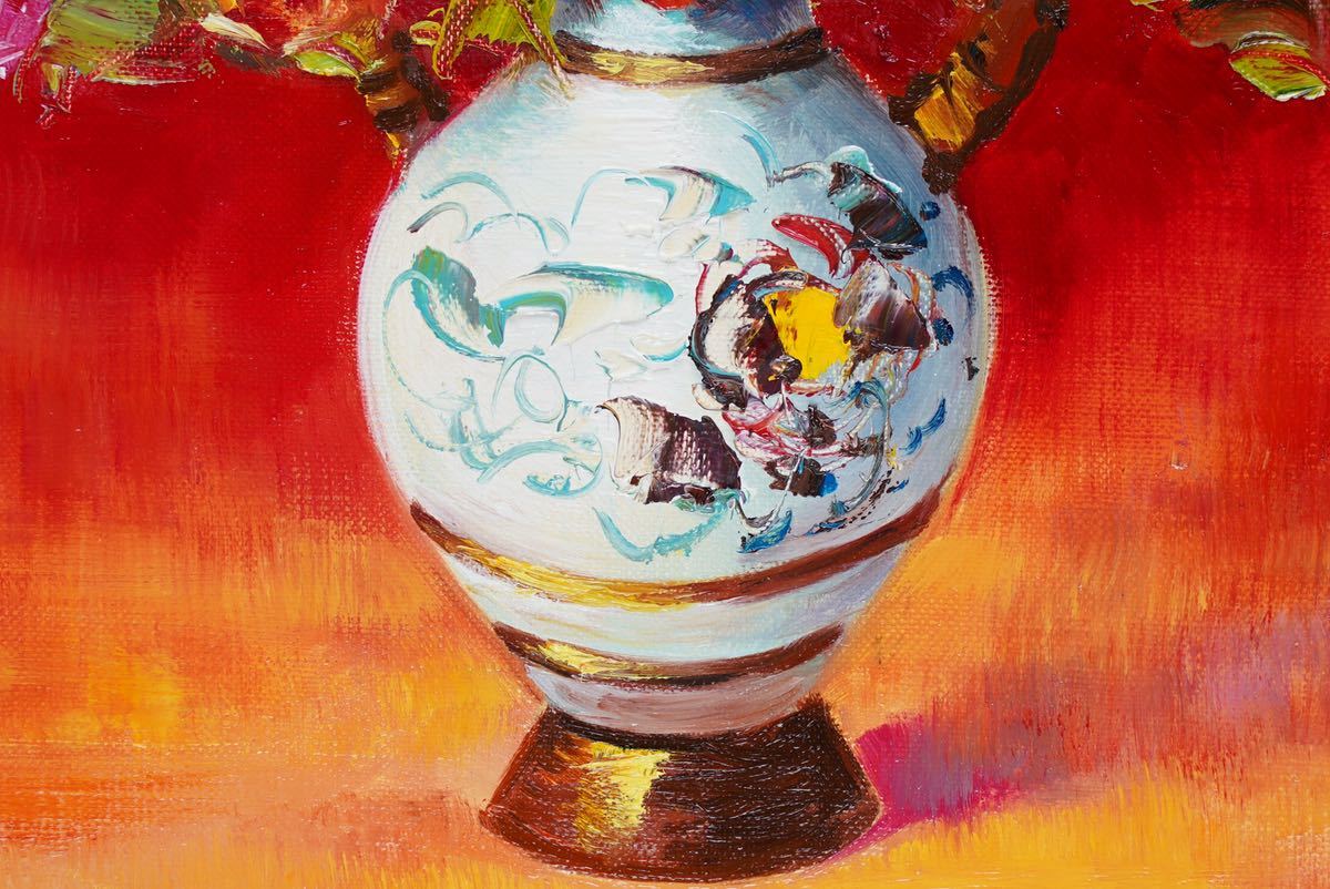 薔薇の絵画 ( 油絵 ) 村岡 清 作 【公式通販】