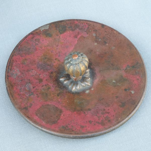 創 古玩 名人 斑紫銅蓋 饕餮紋 煎茶鉄瓶 水漏れ修理無し 健美極品(