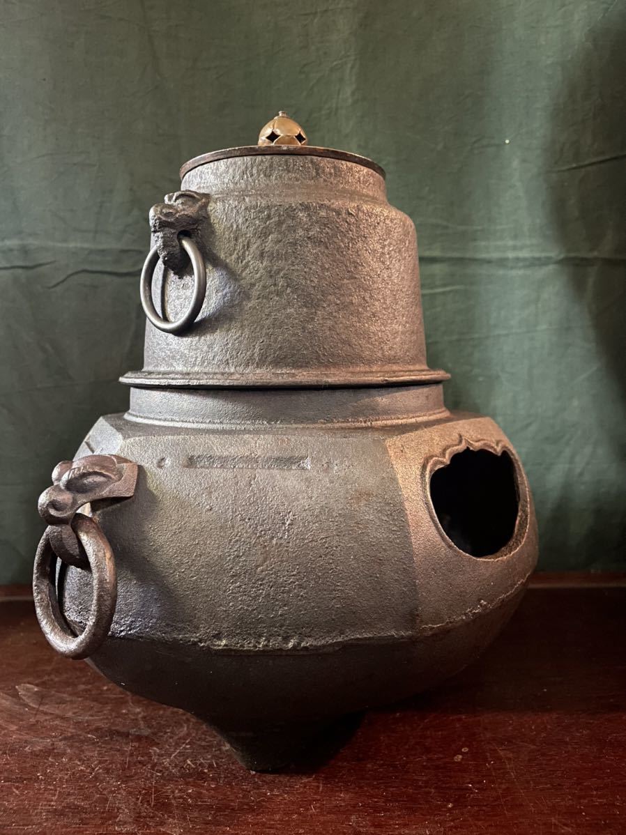 時代物 鉄瓶 アンティーク 鉄瓶 【龍文堂】鉄器 茶道具