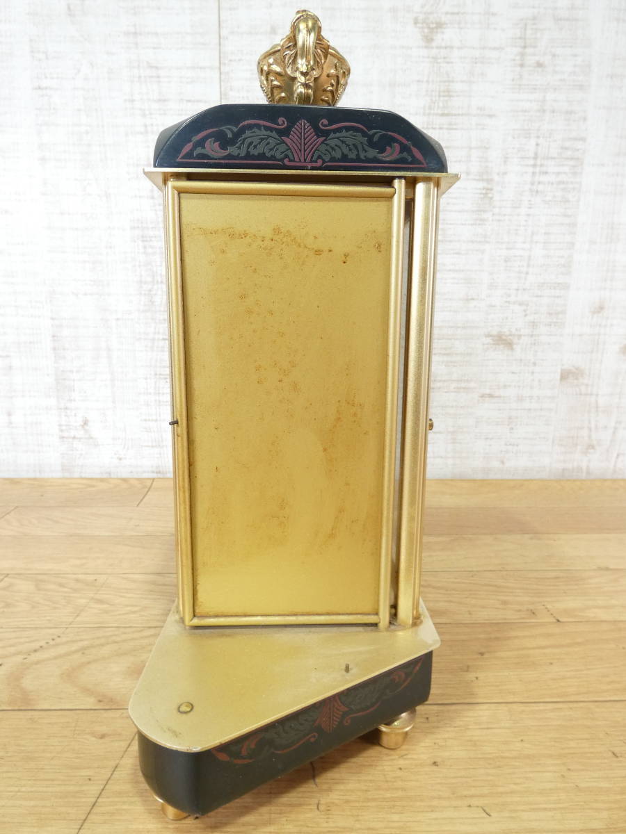 □ジャンク Nマーク 置き時計/置時計 ゼンマイ式 カギ欠品 記念刻印