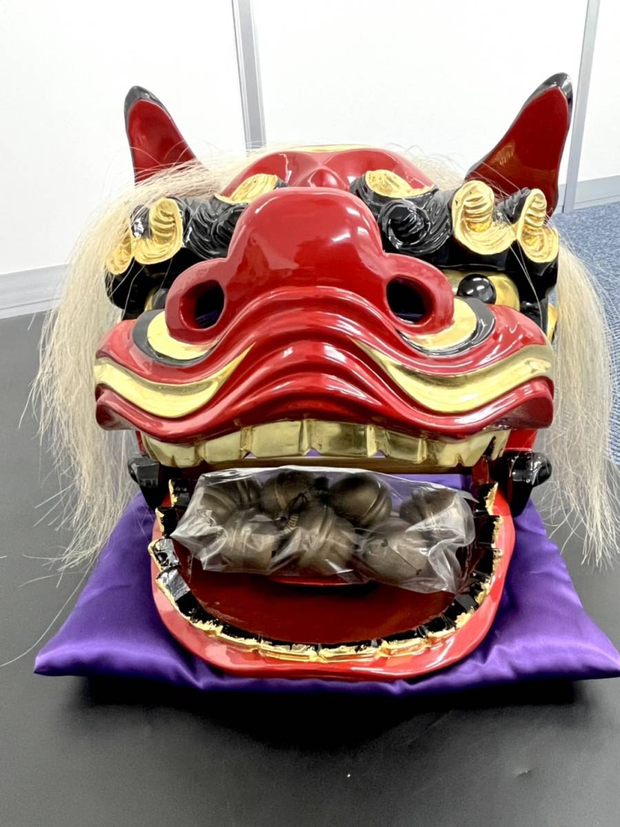 612）✿特価☆十三代横石嘉助☆長崎三彩☆唐獅子置物☆破魔オマケ付き