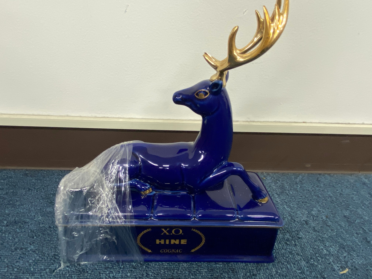未開栓 X.O HINE COGNAC 陶器 鹿ボトルブルー 【公式通販】