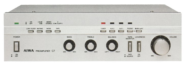 アンプ AIWA Preamprifier S-C7 AIWA S-C7の仕様 アイワ
