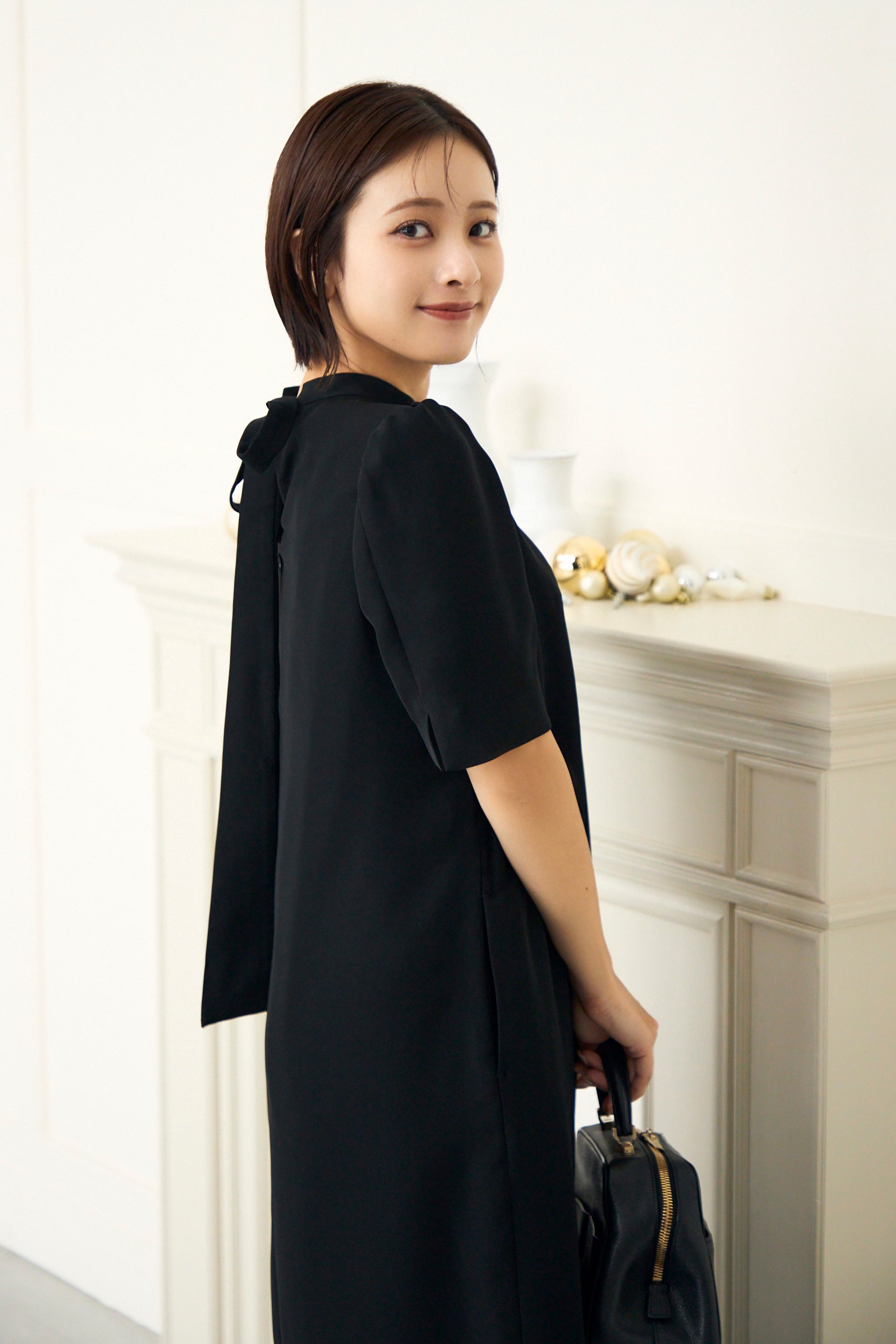 3pattern ribbon dress(Black) – Audire