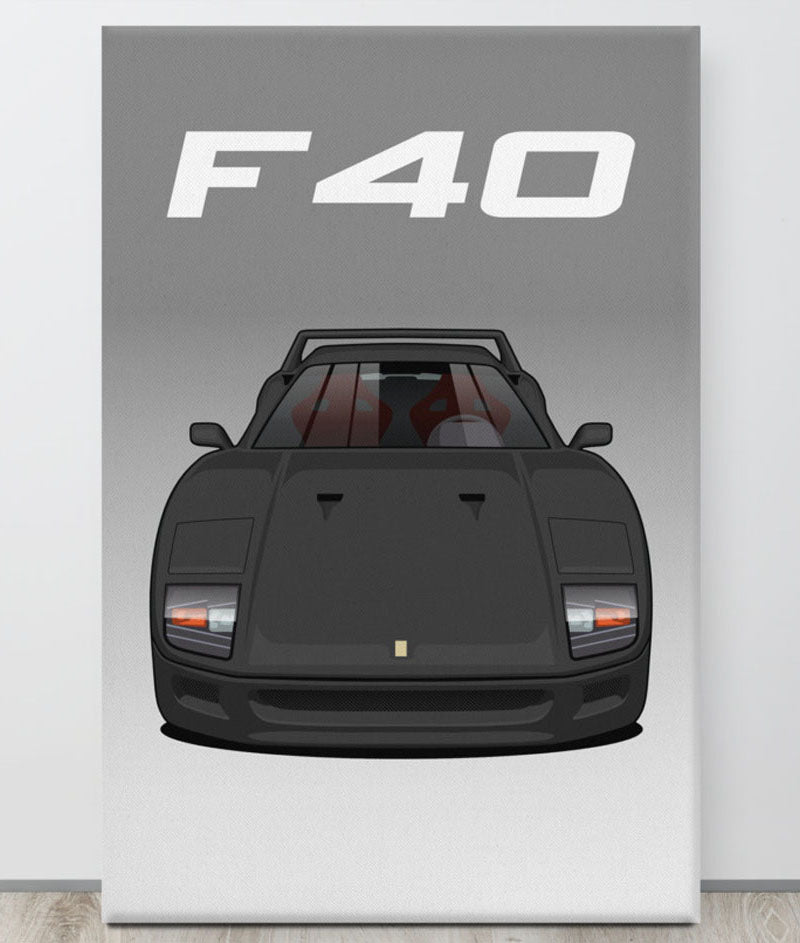 Ferrari F40 Printed On Wall Art Canvas - AutomotiveCanva