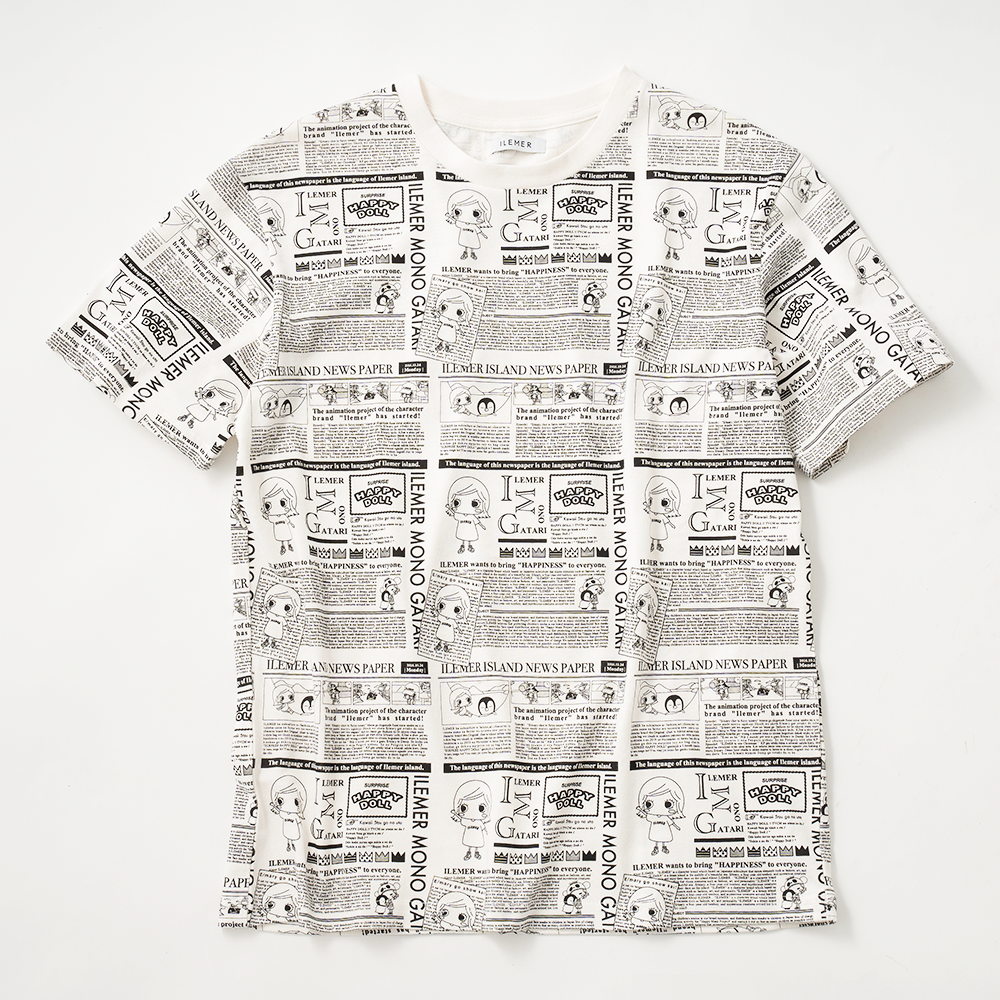 ニュースペーパー柄・Tシャツ（フリー） – ATAO LAND+(アタオランド