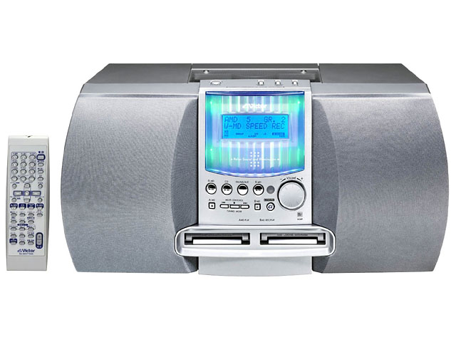 ビクター、α波付きサラウンド機能搭載のCD/MDコンポ