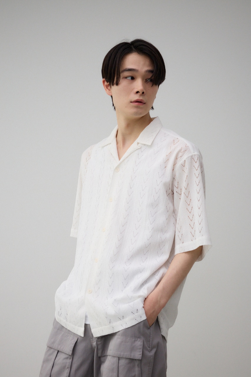 シアー開襟シャツ｜MEN｜251HST30-418E｜AZUL BY MOUSSY（アズールバイ