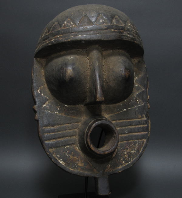 ご確認用木製木彫り猿マスクお面南米メキシコ壁掛けカラフル手描き