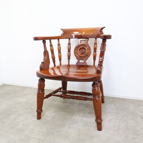 松本民藝家具 松本民芸 キャプテンチェア 木製アームチェア ダーク