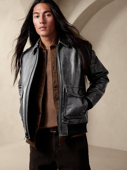 ジャケット・アウター archive BANANA REPUBLIC leather jacket