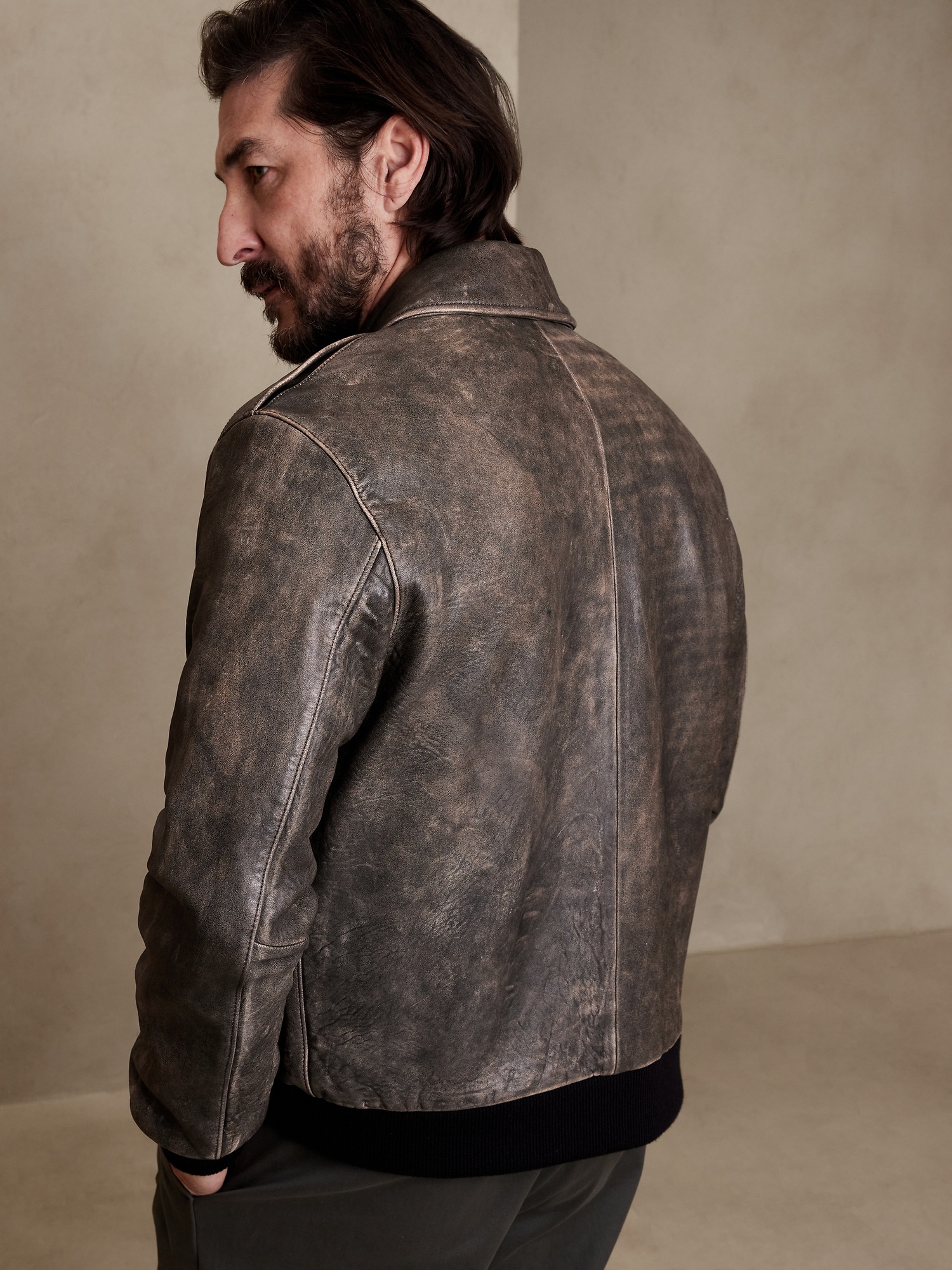 archive BANANA REPUBLIC leather jacket