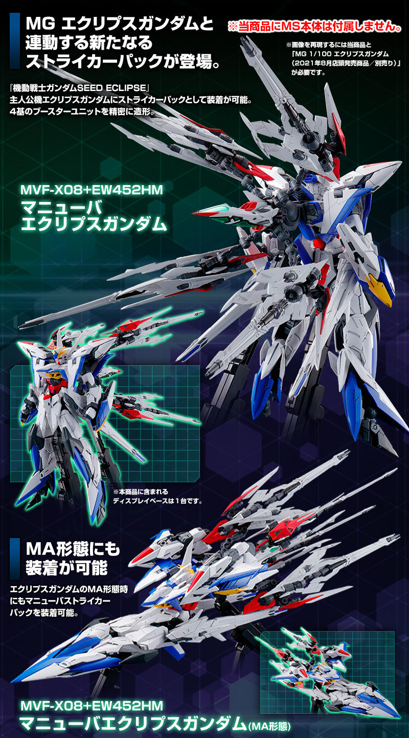 MG 1/100 エクリプスガンダム用 マニューバストライカーパック