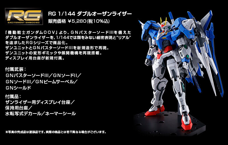 ひーくん様 RG 1/144 ダブルオーザンライザー RG 1/144 ダブルオーザン