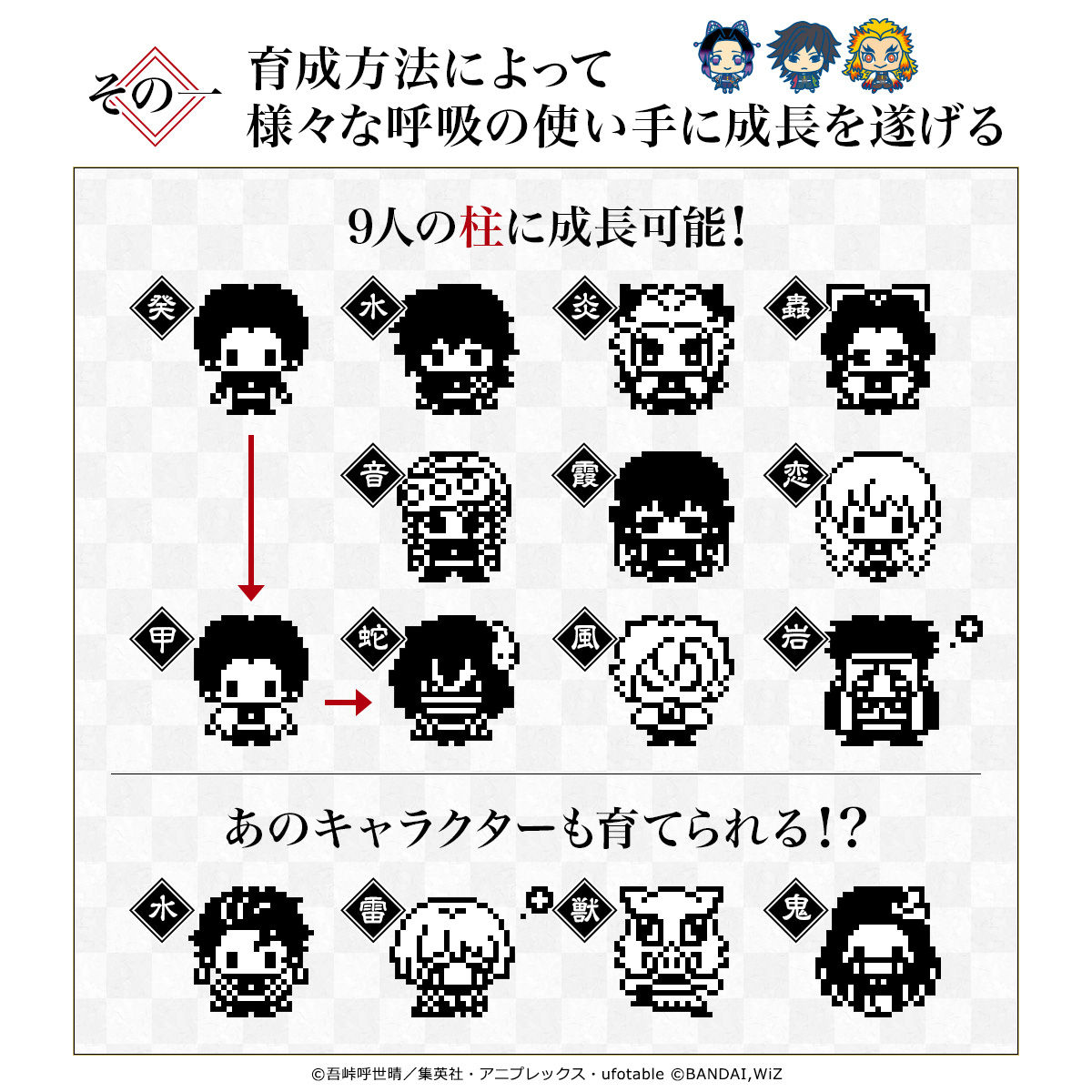 ❤️BANDAI❤️きめつたまごっち❤️善逸カラー❤️ちょこのっこ