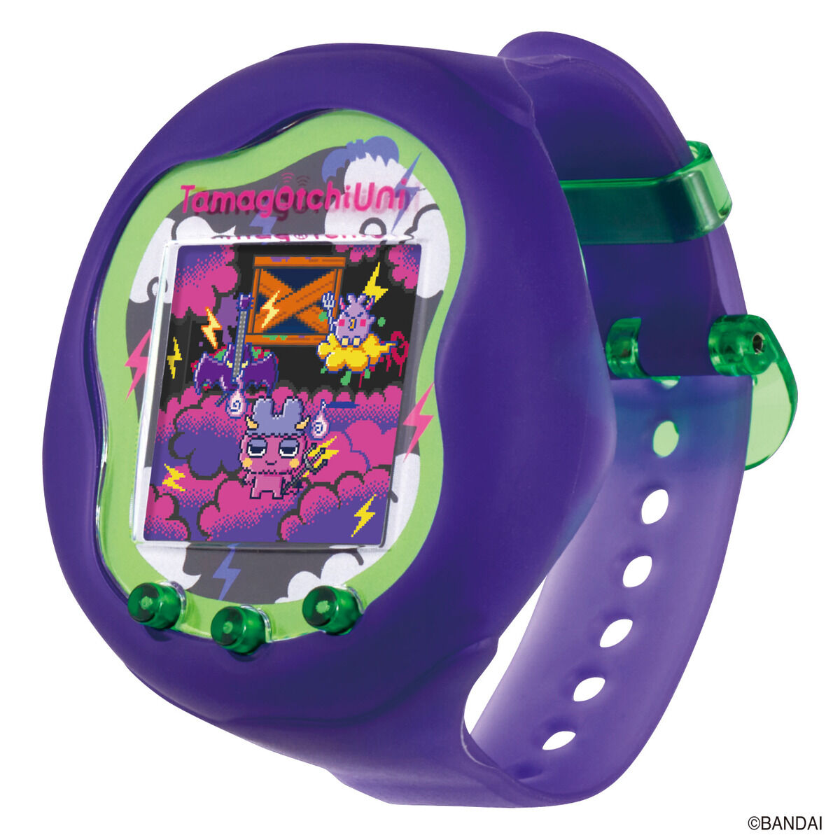 Tamagotchi Uni 紫色 腕時計型 動作確認済 Tamagotchi Uni Monster