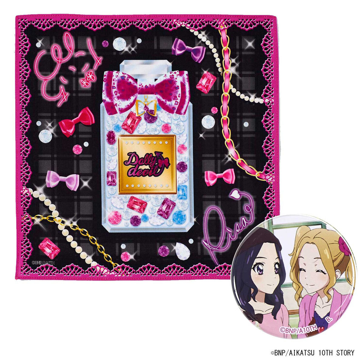 アイカツ 紫吹蘭 サイン入りハンカチ アイカツ 紫吹蘭 サイン入り