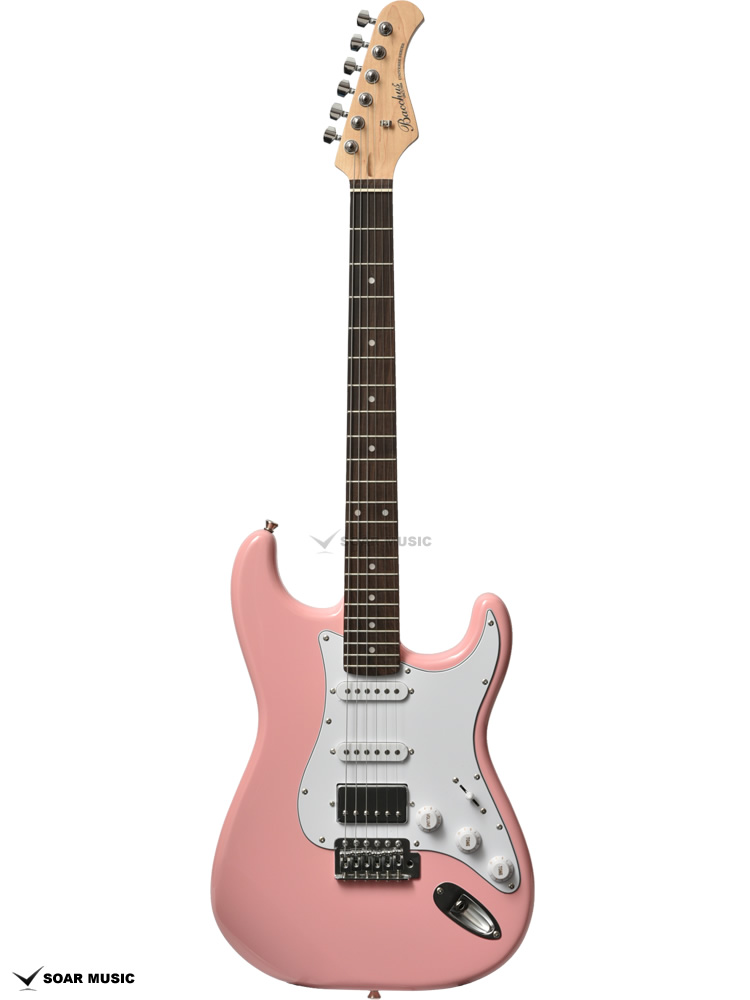 バッカスssh ギターストラトローズテッドメイプルピンク新品未使用品